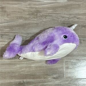 ! NEW! Cute Kawaii Purple Sparkly Narwhal Plush Toy Stuffed Animal